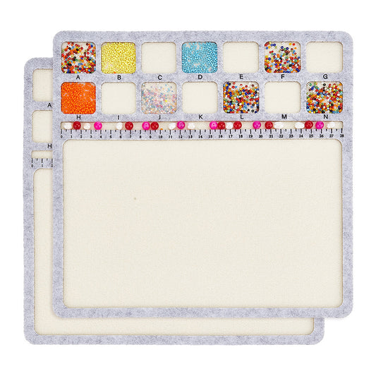 Hard Back Bead Mat with Felt 14 Compartments