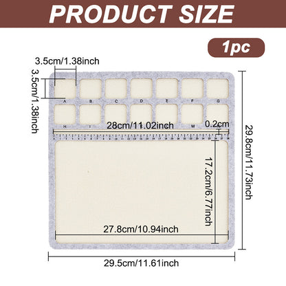 Hard Back Bead Mat with Felt 14 Compartments
