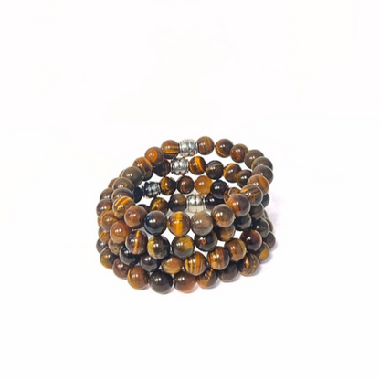 Tiger Eye Gemstone Bead Bracelet | Crystals and Sun Signs Co