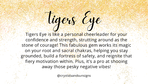 Tiger Eye Gemstone Bracelet - The Stone of Courage | Crystals and Sun Signs Co