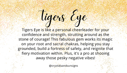 Tiger Eye Gemstone Bracelet - The Stone of Courage | Crystals and Sun Signs Co