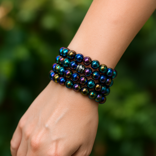 Titanium Obsidian Gemstone Healing Bracelet