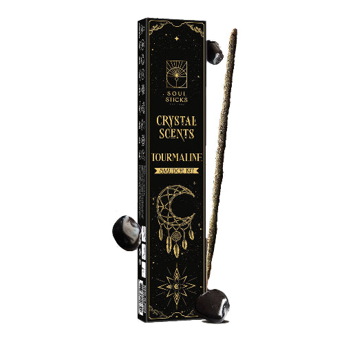 Tourmaline Crystal Scents Incense Sticks Smudge Kit | Crystals and Sun Signs