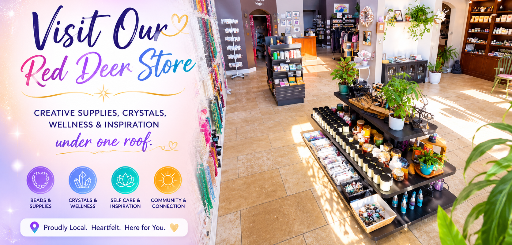 Visit the best bead shop and crystal store in Red Deer