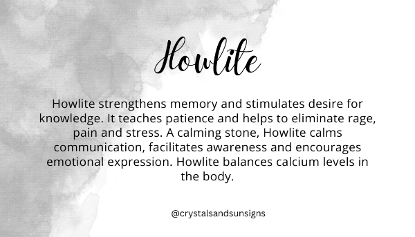White howlite spiritual healing properties