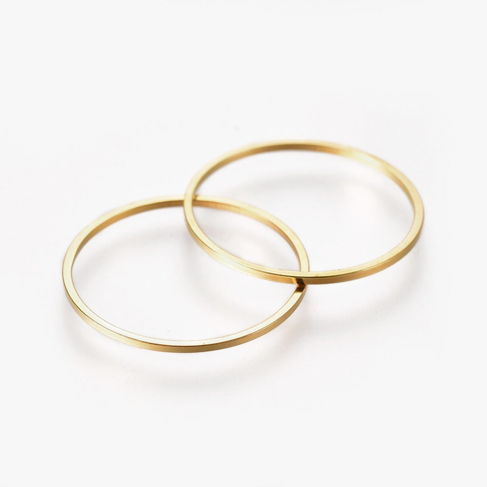 Linking Ring Brass Gold 20mm 6pc - Alberta Bead Store
