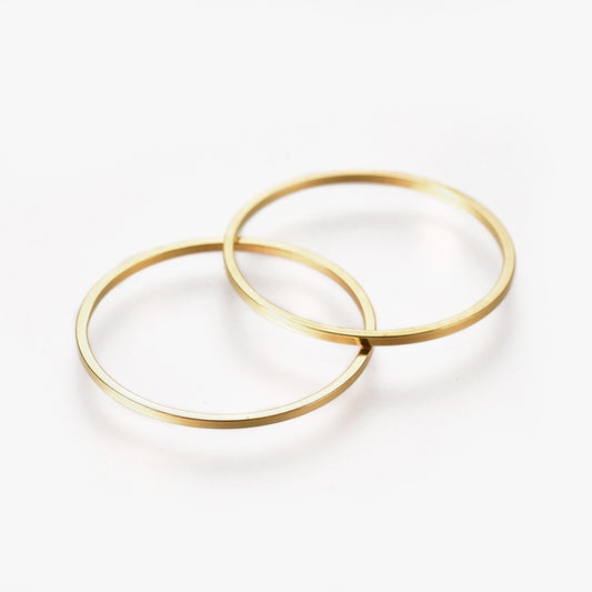 Linking Ring Brass Gold 20mm 6pc - Alberta Bead Store