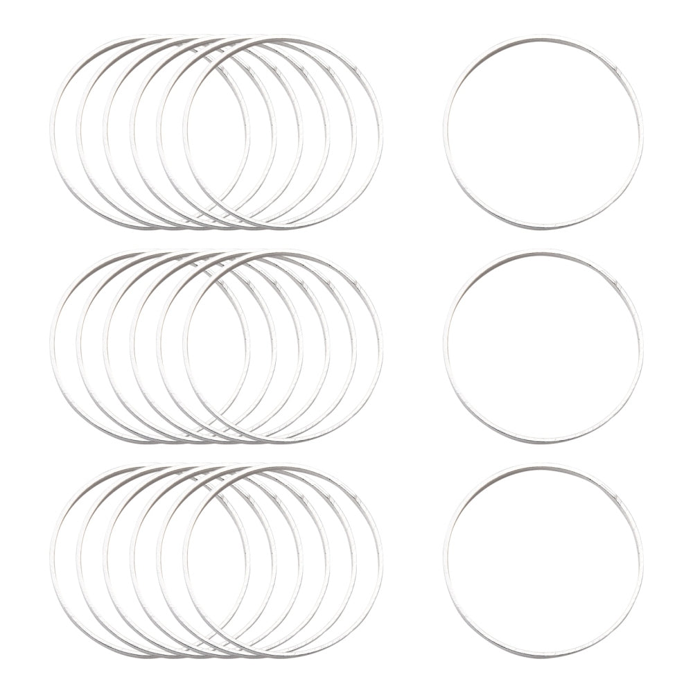 Linking Ring Silver Plated 20mm 6pc - Alberta Bead Store