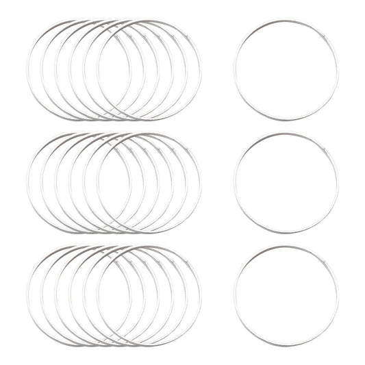 Linking Ring Silver Plated 20mm 6pc - Alberta Bead Store