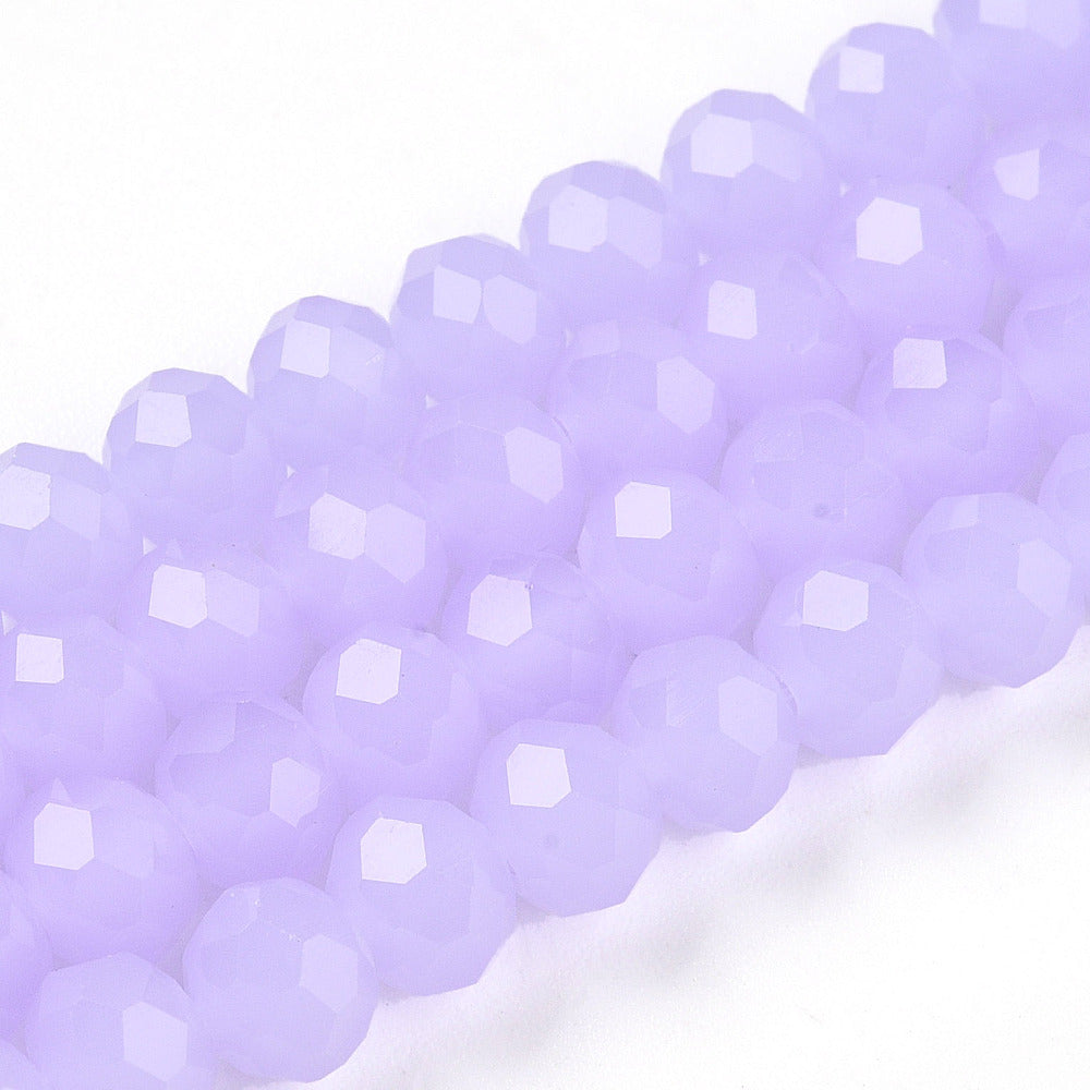 Glass Bead Faceted Rondelle Lilac 6x5mm