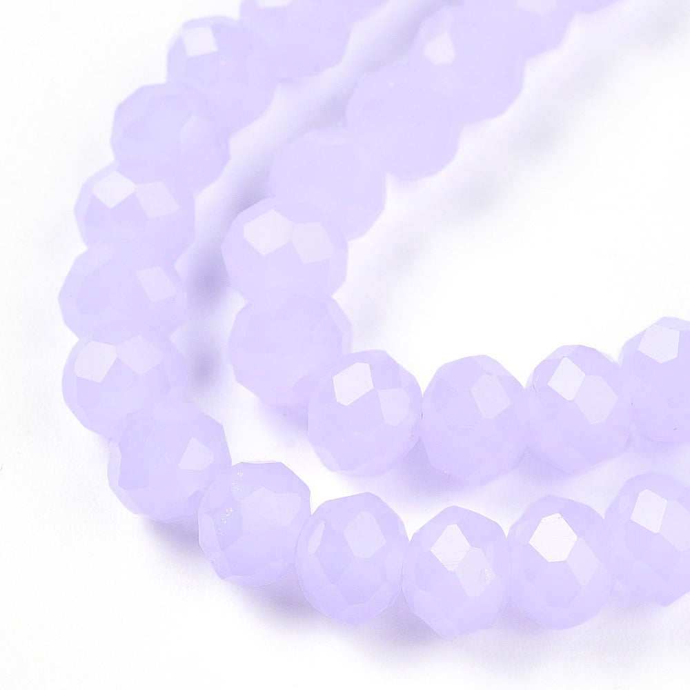 Glass Bead Faceted Rondelle Lilac 6x5mm
