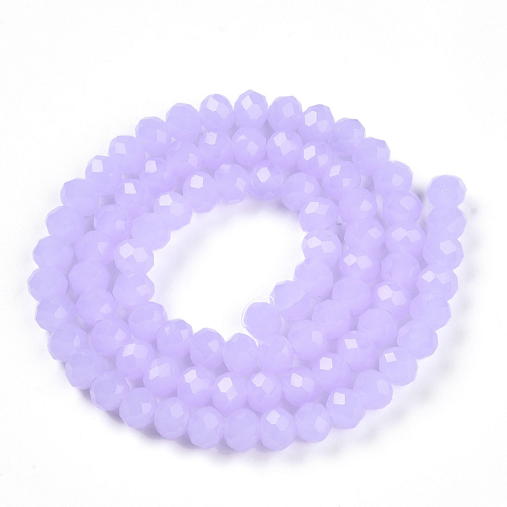 Glass Bead Faceted Rondelle Lilac 6x5mm