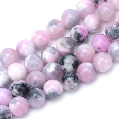 Jade Bead Natural Dyed Violet Round 6mm - Alberta Bead Store