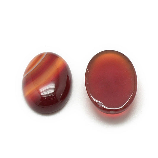 Cabochon Red Firebrick Agate Oval 18x13mm - Alberta Bead Store