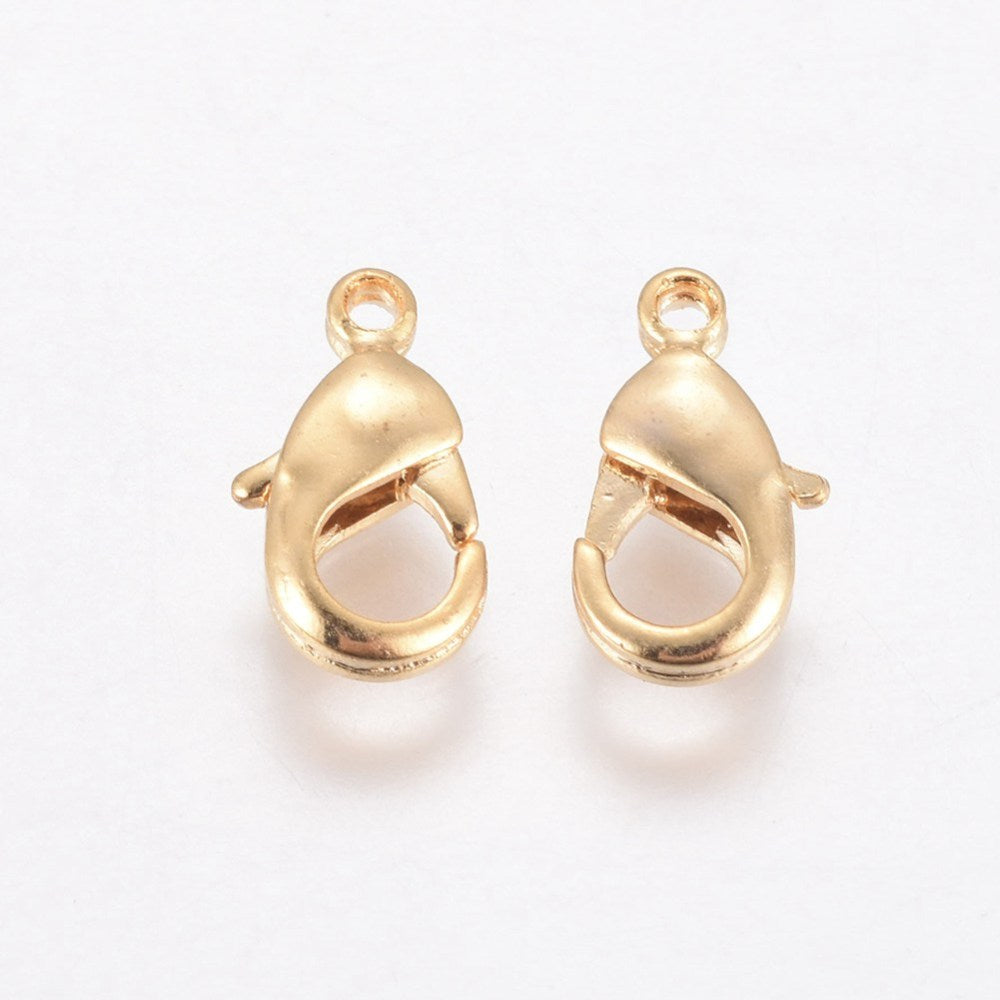 Lobster Claw Clasps 18K Gold Plated 10x6x2.5mm 5pc