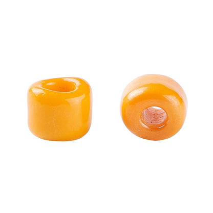 Glass Seed Bead Dark Orange Luster 6/0
