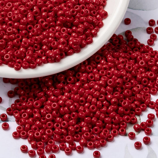 MIYUKI Seed Bead Opaque Red 8/0 10g