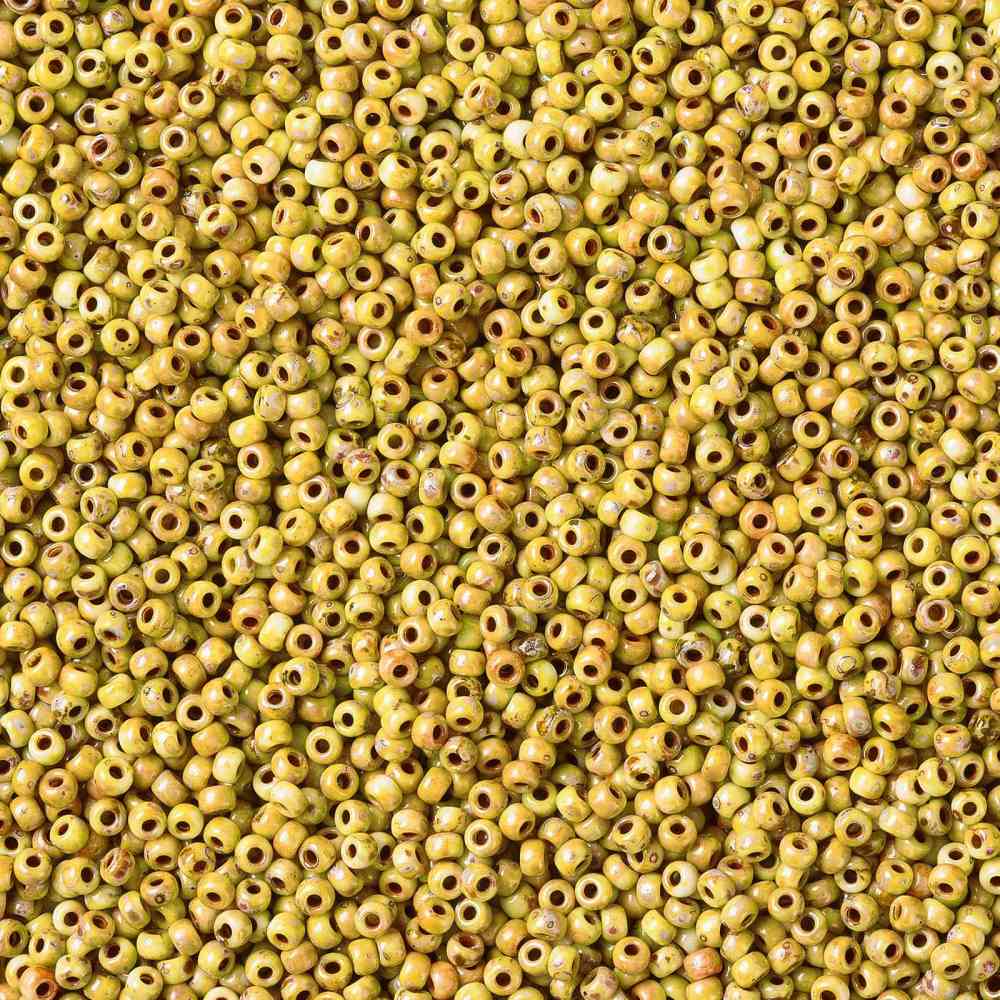 Perles de Rocailles MIYUKI 8/0 Opaque Jaune Picasso 10g