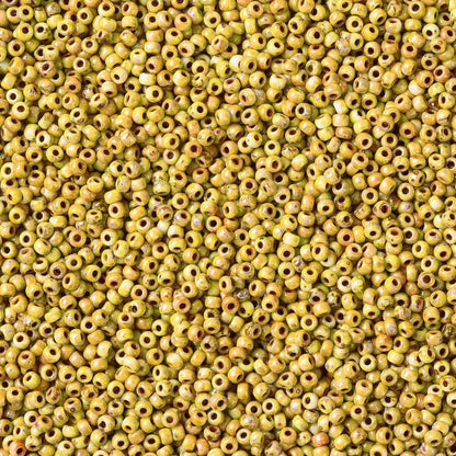 Perles de Rocailles MIYUKI 8/0 Opaque Jaune Picasso 10g
