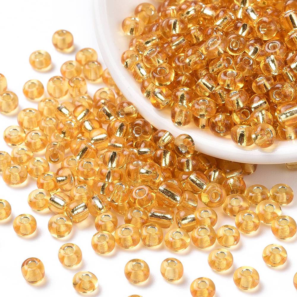 Glass Seed Bead S/L Champagne Yellow 6/0 (smaller)