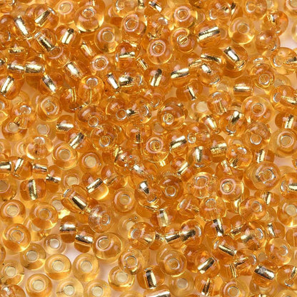 Glass Seed Bead S/L Champagne Yellow 6/0 (smaller)