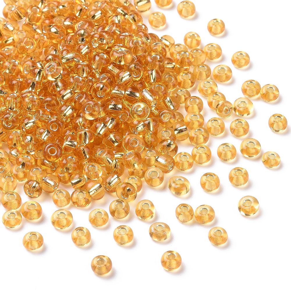 Glass Seed Bead S/L Champagne Yellow 6/0 (smaller)