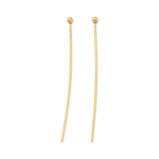 Tête ronde 18 carats plaqué 36x1,8mm 10 pièces