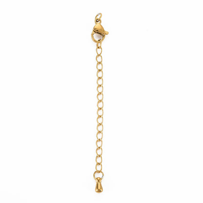 Chain Extender with Clasp Gold 304SS 5pc