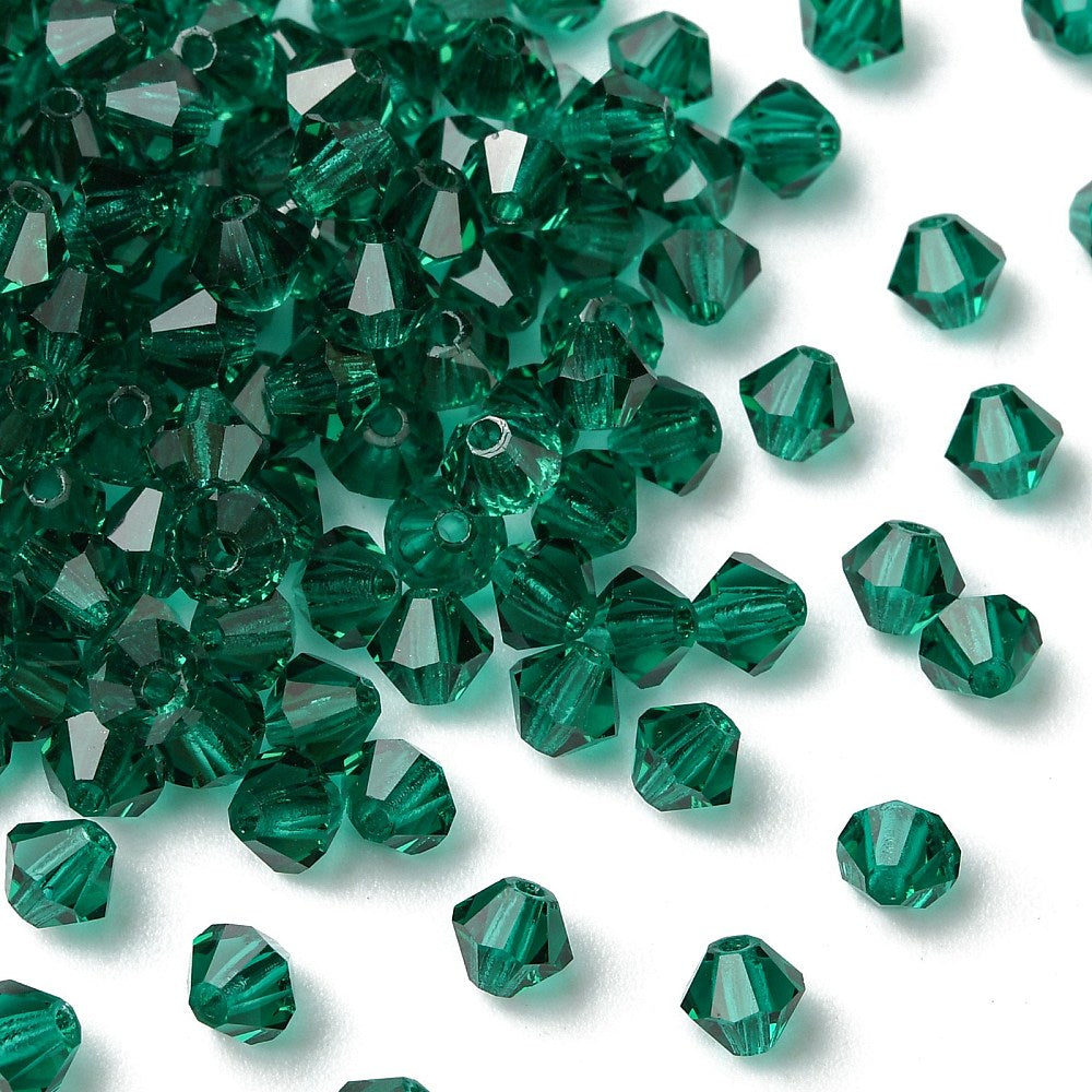 Preciosa® Crystal Bicone Emerald 4mm 144pc