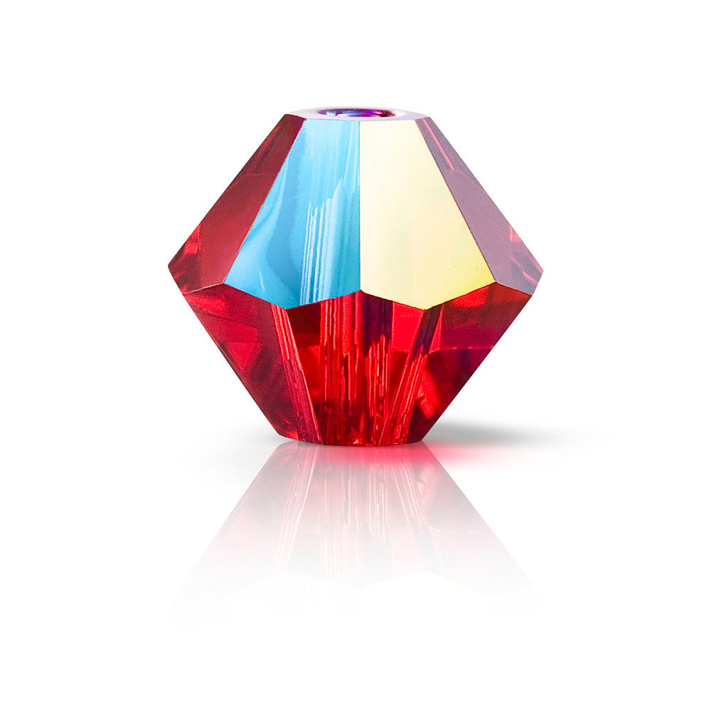 Preciosa® Crystal Bicone Light Siam Glitter 4mm 24pc