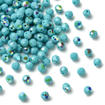 Preciosa® Crystal Beads Round Turquoise AB 4mm 144pk