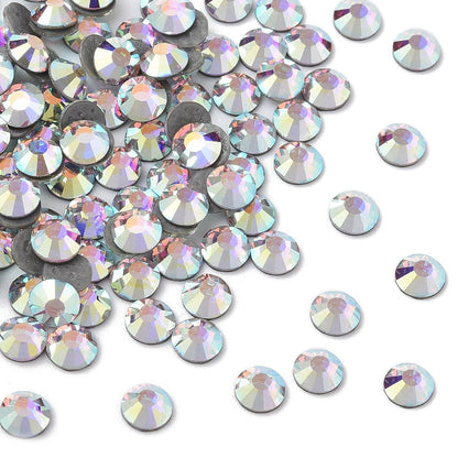 Preciosa® Crystal Hotfix Flatback Stones Round Crystal AB SS8 144pc