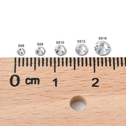 Preciosa® Crystal Hotfix Flatback Stones Round Sapphire SS8 144pc