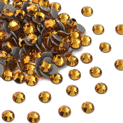 Preciosa® Crystal Hotfix Flatback Stones Round Topaz SS8 144pc