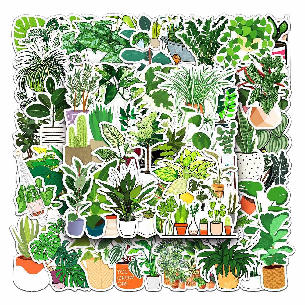 Plants Waterproof Sticker 50pk (Copy) | Crystals and Sun Signs Co