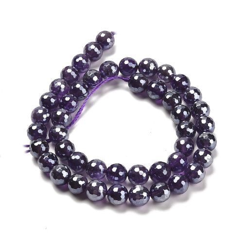 Amethyst Electroplated Faceted Gemstone Beads | Alberta Bead Store