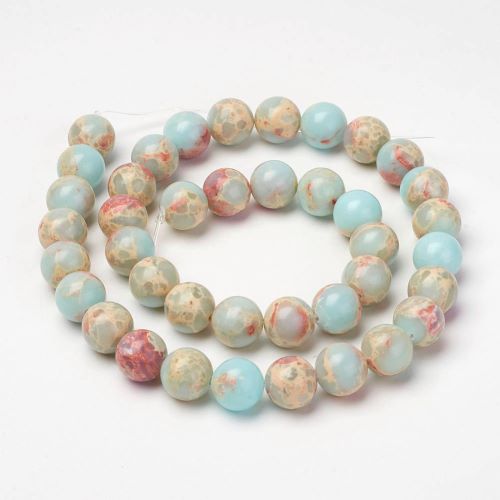 Aqua Terra Jasper Light Gemstone Bead - Crystals and Sun Signs