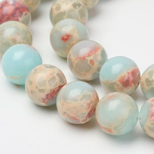 Aqua Terra Jasper Light Gemstone Bead - Crystals and Sun Signs