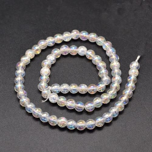 Aura Crackle Quartz Gemstone Bead - Crystals and Sun Signs