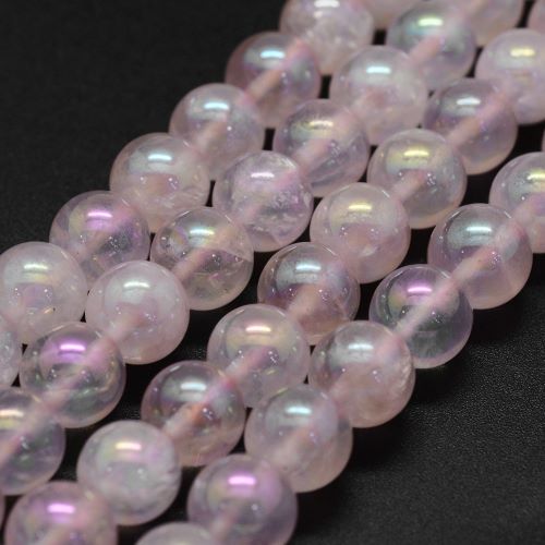 Aura Rose Quartz Gemstone Beads | Alberta Bead Store