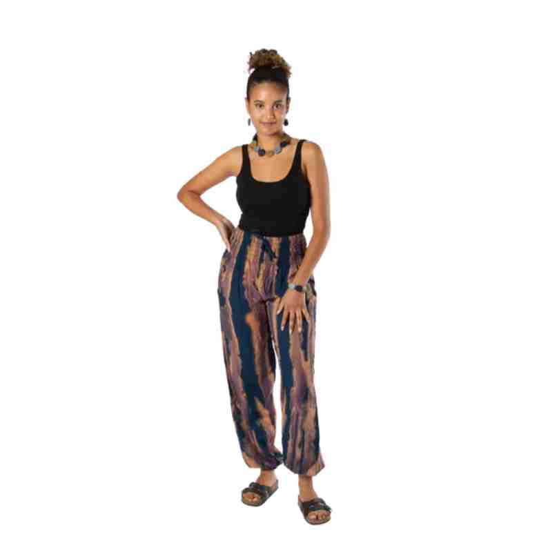 Blue and Gold Bali Pants - Premium Bali Pants from Crystals and Sun Signs Co - Shop now at Witches Ink LTD