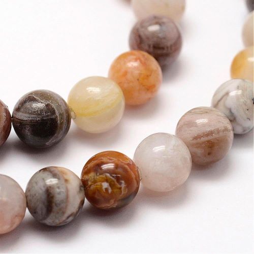 Bamboo Leaf Agate Gemstone Bead | Alberta Bead Store