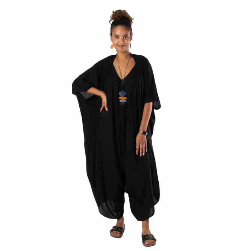 Basic Black Long Kimono - Premium clothing from Crystals and Sun Signs Co - Shop now at Witches Ink LTD
