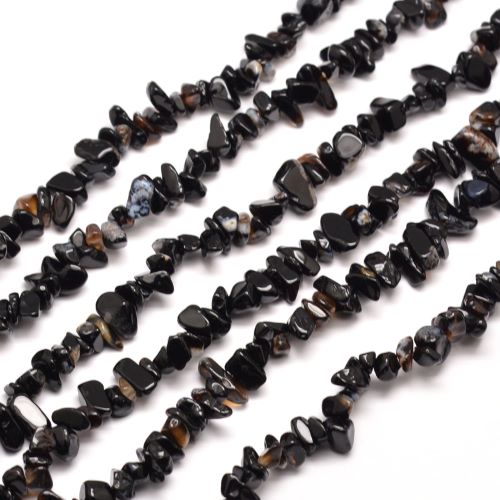 Black Onyx Gemstone Chip Beads | Alberta Bead Store