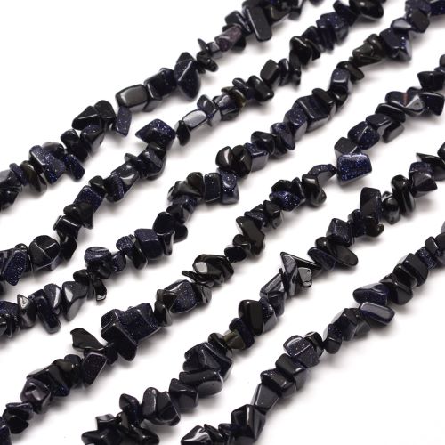 Blue Goldstone Gemstone Chip Beads | Alberta Bead Store