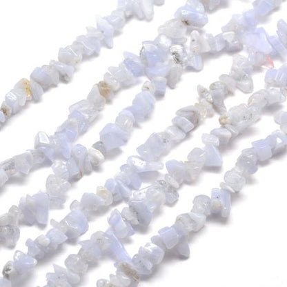 Blue Lace Agate Gemstone Chip Beads | Alberta Bead Store