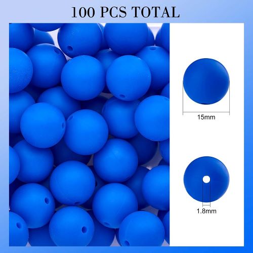 Silicone Bead Round 15MM Collection | Alberta Bead Store