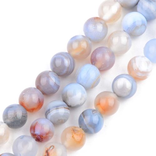 Blue Striped Agate Gemstone Bead | Alberta Bead Store