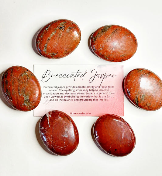 Brecciated Red Jasper Gemstone Oval | Crystals and Sun Signs Co