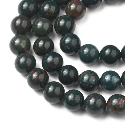 Indian Bloodstone Gemstone Beads - All Sizes - Premium Bead from Crystals and Sun Signs Co - Shop now at Witches Ink LTD